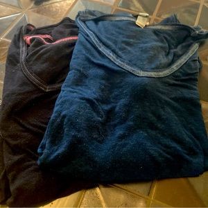 Free People We the Free Rising Sun Sapphire Blue & Dark Grey Burnout Slouchy